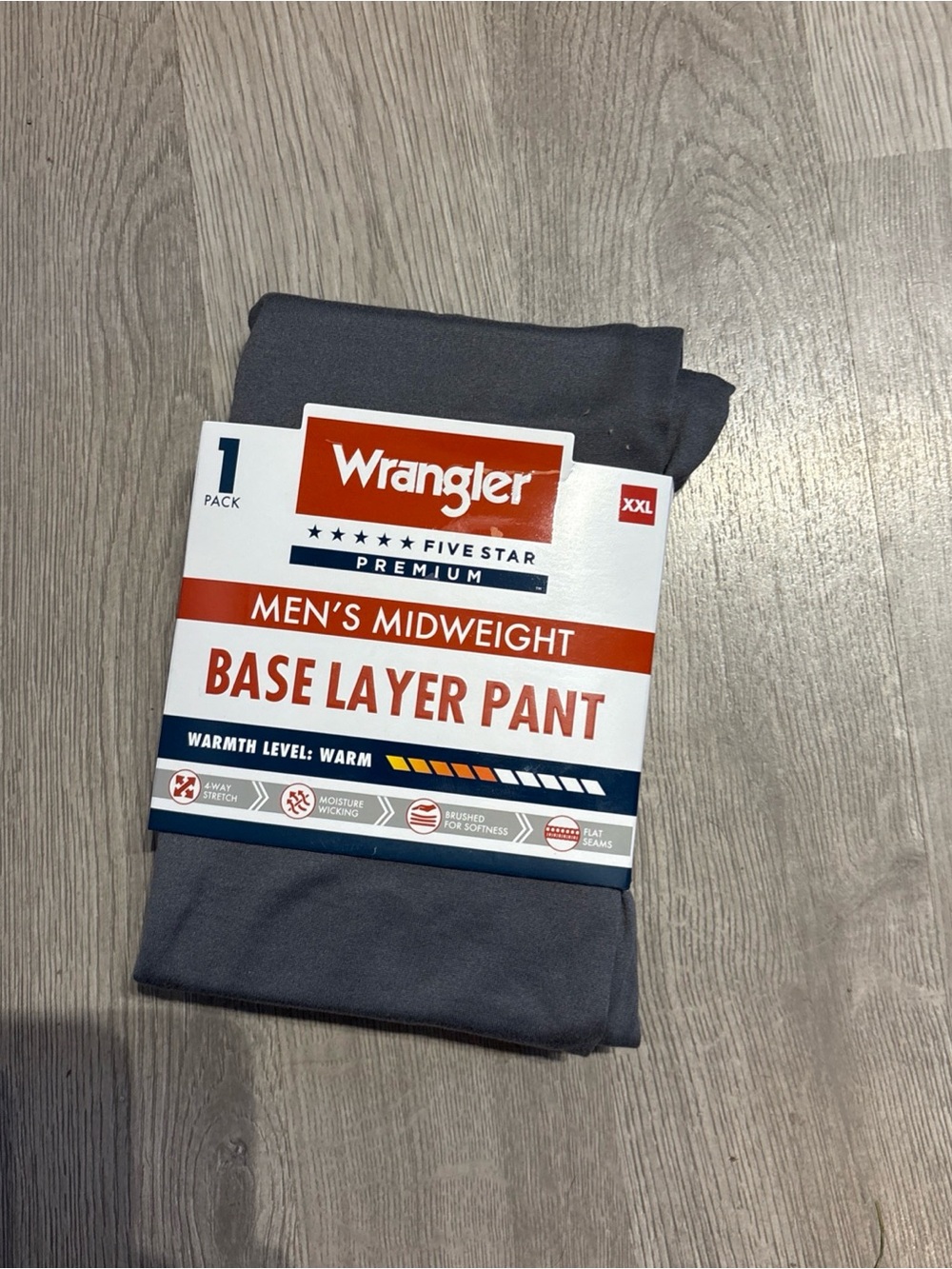 Wrangler Men's Midweight Base Layer Pant - Gray